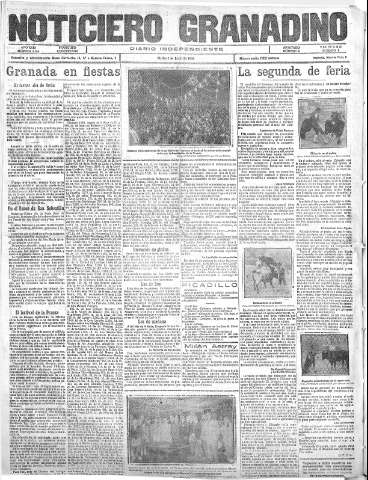 'Noticiero Granadino' - Año XXIII Número 7364  - 1926 Junio 08