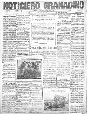 'Noticiero Granadino' - Año XXIII Número 7367  - 1926 Junio 11