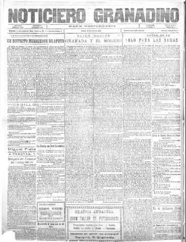 'Noticiero Granadino' - Año XXIII Número 7374  - 1926 Junio 19