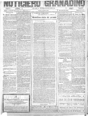 'Noticiero Granadino' - Año XXIII Número 7375  - 1926 Junio 20