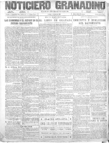 'Noticiero Granadino' - Año XXIII Número 7381  - 1926 Junio 27