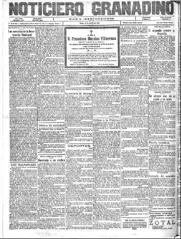'Noticiero Granadino' - Año XXIV Número 7739  - 1927 Agosto 23