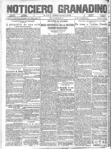 'Noticiero Granadino' - Año XXIV Número 7749  - 1927 Septiembre 03