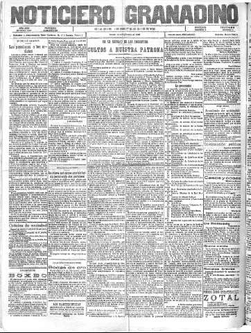 'Noticiero Granadino' - Año XXIV Número 7767  - 1927 Septiembre 24