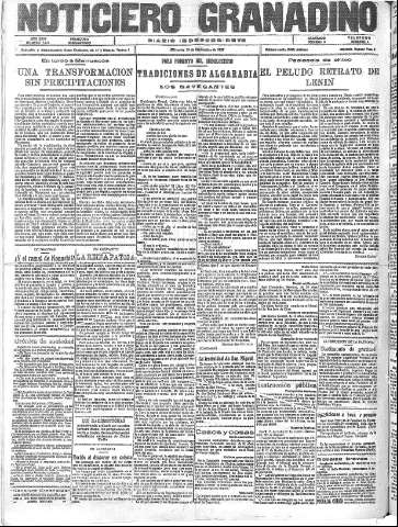 'Noticiero Granadino' - Año XXIV Número 7770  - 1927 Septiembre 28
