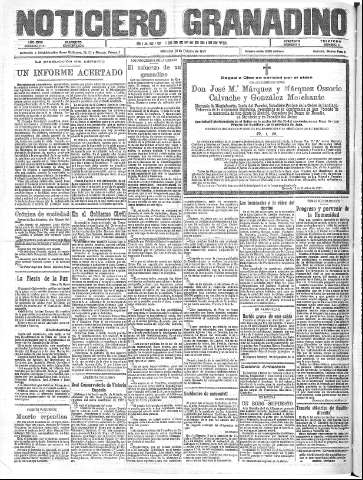 'Noticiero Granadino' - Año XXIV Número 7781  - 1927 Octubre 12