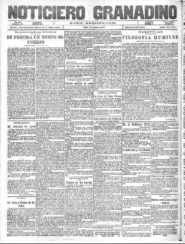 'Noticiero Granadino' - Año XXIV Número 7784  - 1927 Octubre 15