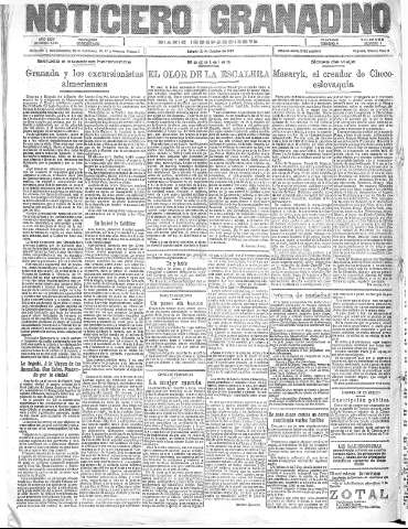 'Noticiero Granadino' - Año XXIV Número 7796  - 1927 Octubre 29