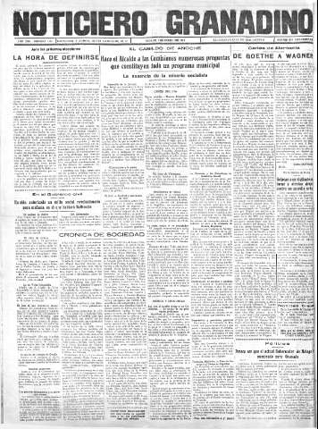 'Noticiero Granadino' - Año XXX Número 9404  - 1933 Enero 07