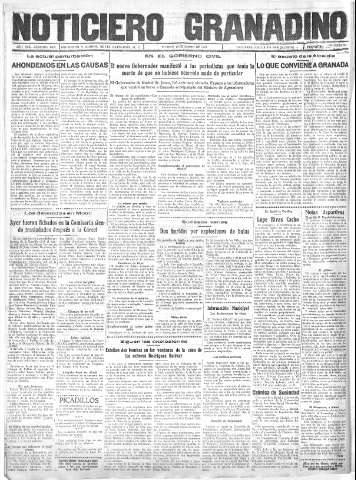 'Noticiero Granadino' - Año XXX Número 9409  - 1933 Enero 13