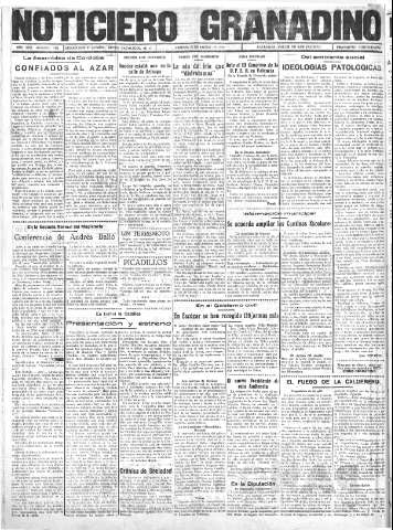'Noticiero Granadino' - Año XXX Número 9421  - 1933 Enero 27