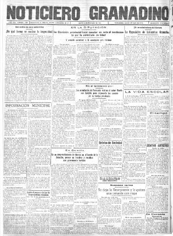 'Noticiero Granadino' - Año XXX Número 9438  - 1933 Febrero 16