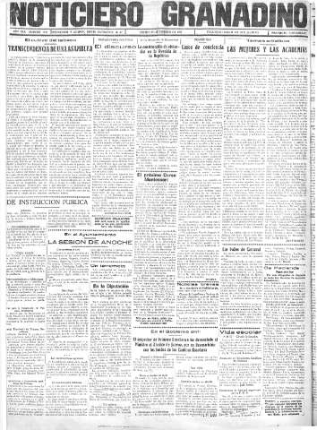 'Noticiero Granadino' - Año XXX Número 9440  - 1933 Febrero 18