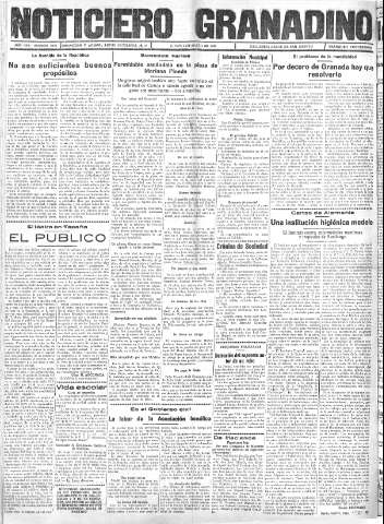 'Noticiero Granadino' - Año XXX Número 9450  - 1933 Marzo 02