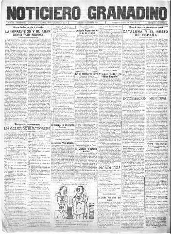 'Noticiero Granadino' - Año XXXI Número 9712  - 1934 Enero 05