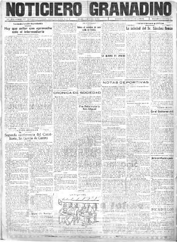 'Noticiero Granadino' - Año XXXI Número 9724  - 1934 Enero 19