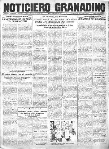 'Noticiero Granadino' - Año XXXI Número 9725  - 1934 Enero 20