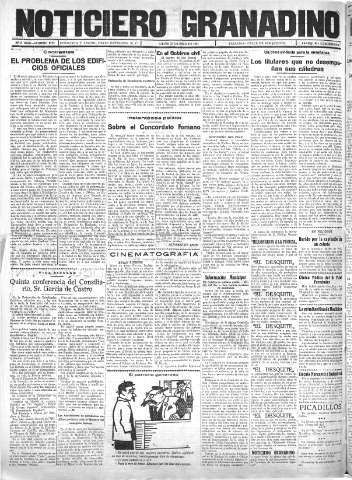 'Noticiero Granadino' - Año XXXI Número 9729  - 1934 Enero 25