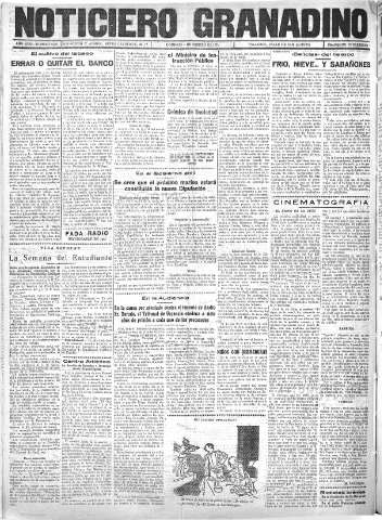 'Noticiero Granadino' - Año XXXI Número 9738  - 1934 Febrero 04