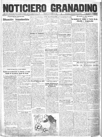'Noticiero Granadino' - Año XXXI Número 9748  - 1934 Febrero 16