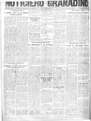 'Noticiero Granadino' - Año XXXI Número 9750  - 1934 Febrero 18
