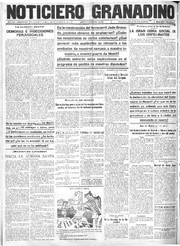 'Noticiero Granadino' - Año XXXI Número 9753  - 1934 Febrero 22