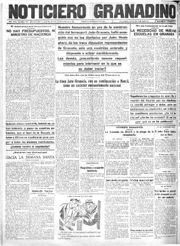 'Noticiero Granadino' - Año XXXI Número 9754  - 1934 Febrero 23