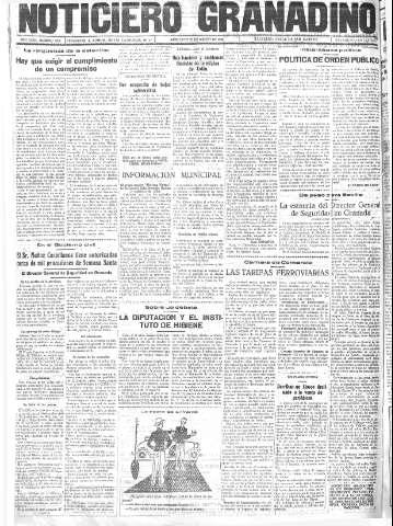 'Noticiero Granadino' - Año XXXI Número 9782  - 1934 Marzo 28