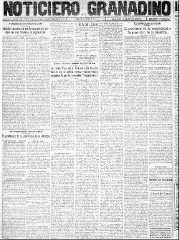 'Noticiero Granadino' - Año XXXIII Número 10319  - 1936 Enero 07