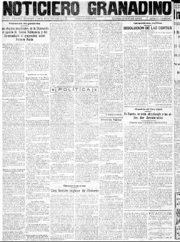 'Noticiero Granadino' - Año XXXIII Número 10321  - 1936 Enero 09