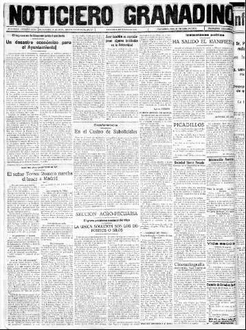 'Noticiero Granadino' - Año XXXIII Número 10329  - 1936 Enero 18