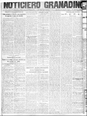 'Noticiero Granadino' - Año XXXIII Número 10332  - 1936 Enero 22