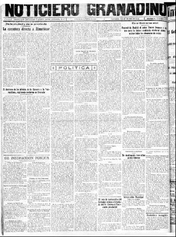 'Noticiero Granadino' - Año XXXIII Número 10335  - 1936 Enero 25