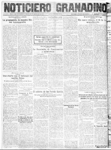 'Noticiero Granadino' - Año XXXIII Número 10340  - 1936 Enero 31