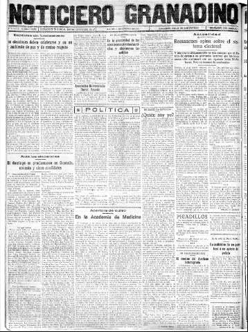 'Noticiero Granadino' - Año XXXIII Número 10349  - 1936 Febrero 11