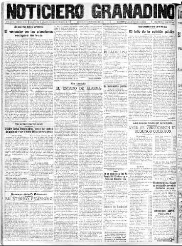 'Noticiero Granadino' - Año XXXIII Número 10356  - 1936 Febrero 19