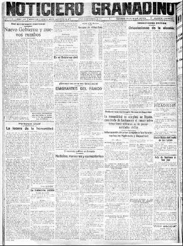 'Noticiero Granadino' - Año XXXIII Número 10357  - 1936 Febrero 20