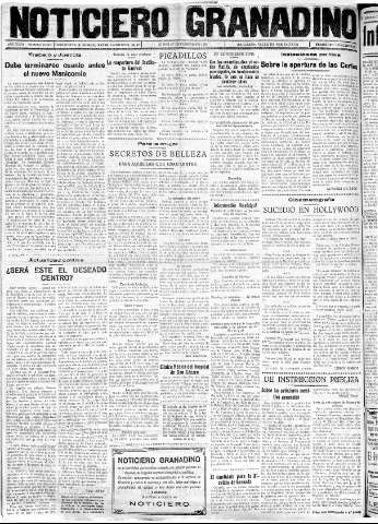 'Noticiero Granadino' - Año XXXIII Número 10363  - 1936 Febrero 27