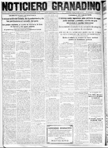 'Noticiero Granadino' - Año XXXIII Número 10371  - 1936 Marzo 07