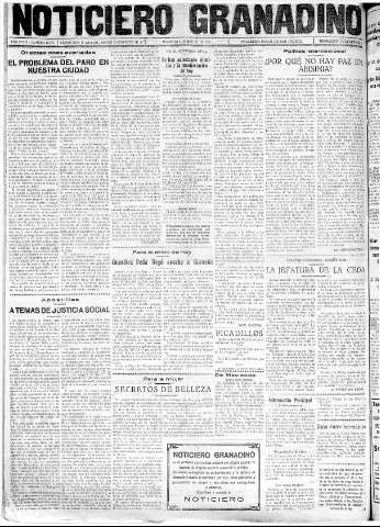 'Noticiero Granadino' - Año XXXIII Número 10372  - 1936 Marzo 08