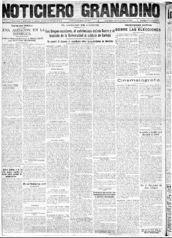 'Noticiero Granadino' - Año XXXIII Número 10388  - 1936 Marzo 28