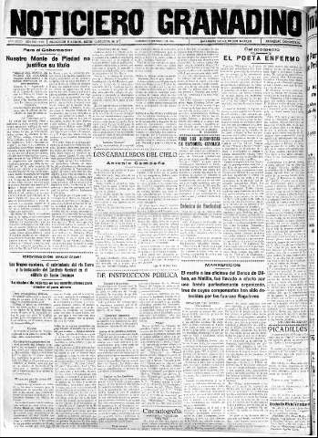 'Noticiero Granadino' - Año XXXIII Número 10395  - 1936 Abril 05