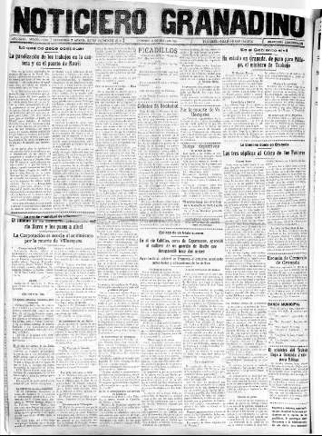 'Noticiero Granadino' - Año XXXIII Número 10400  - 1936 Abril 12
