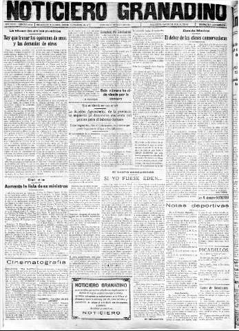 'Noticiero Granadino' - Año XXXIII Número 10428  - 1936 Mayo 17