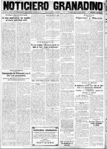 'Noticiero Granadino' - Año XXXIII Número 10430  - 1936 Mayo 20