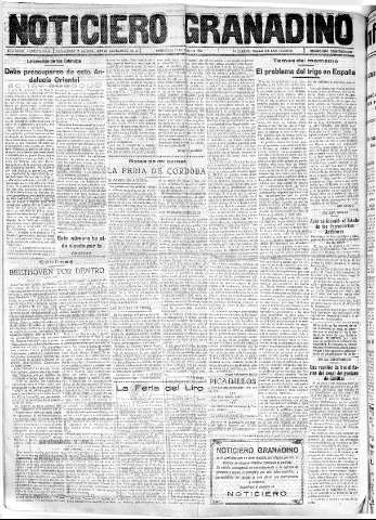 'Noticiero Granadino' - Año XXXIII Número 10436  - 1936 Mayo 27