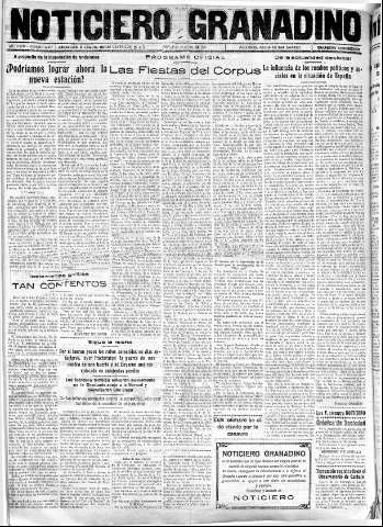 'Noticiero Granadino' - Año XXXIII Número 10437  - 1936 Mayo 28