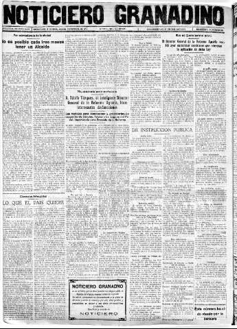 'Noticiero Granadino' - Año XXXIII Número 10443  - 1936 Junio 04