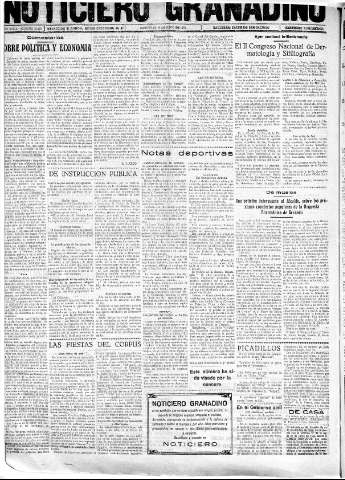 'Noticiero Granadino' - Año XXXIII Número 10448  - 1936 Junio 10