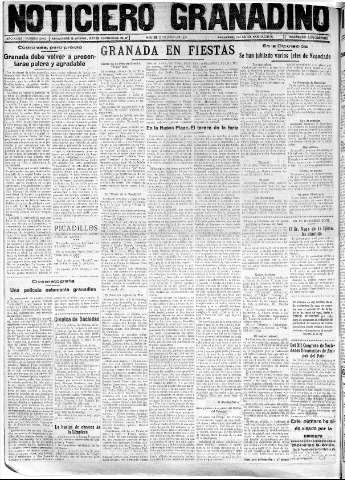 'Noticiero Granadino' - Año XXXIII Número 10452  - 1936 Junio 16